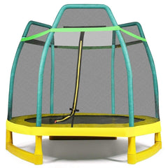 7FT Kids Trampoline W/ Safety Enclosure Net