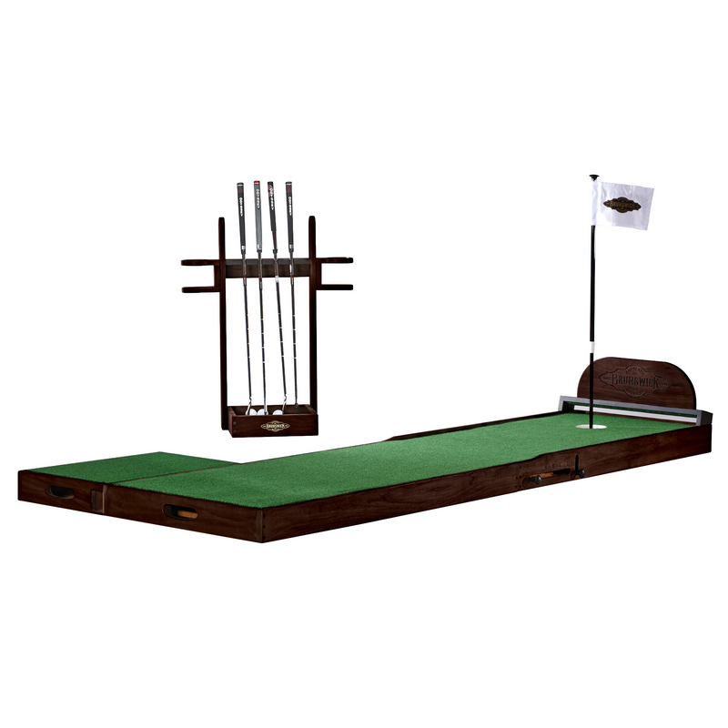 Brunswick The Ross Indoor Putting Green Miniature Golf Set in Espresso