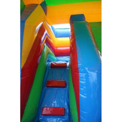 Rainbow Castle 4-In-1 Commercial Bounce House Combo Wet n Dry