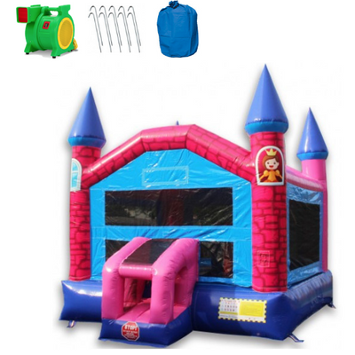 14' Pink Princess Commercial Bounce House