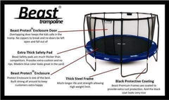 Beast Amazing Spider Trampoline with Premium Enclosure | NO WEIGHT LIMIT (12 Foot)