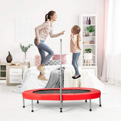 Foldable Double Mini Kids Fitness Rebounder Trampoline, Red