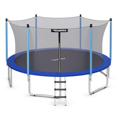 Giantex 12 ft Trampoline Combo w/ Safety Enclosure Net, Spring Pad & Ladder