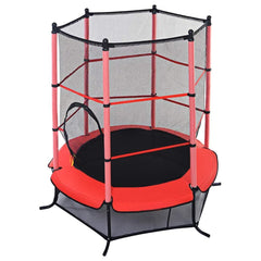 Giantex 55" Round Exercise Jumping Mini Trampoline with Safety Pad,Red