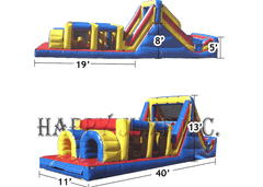 Backyard Bounce House Obstacle Course