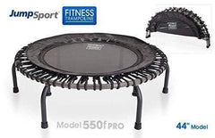 JumpSport 550F PRO | Folding Fitness Trampoline | Easy Transport | Professionals Choice | No-Tip Arched Legs