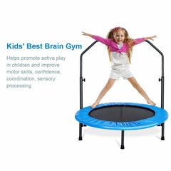 Mini Rebounder Trampoline with Adjustable Hand Rail